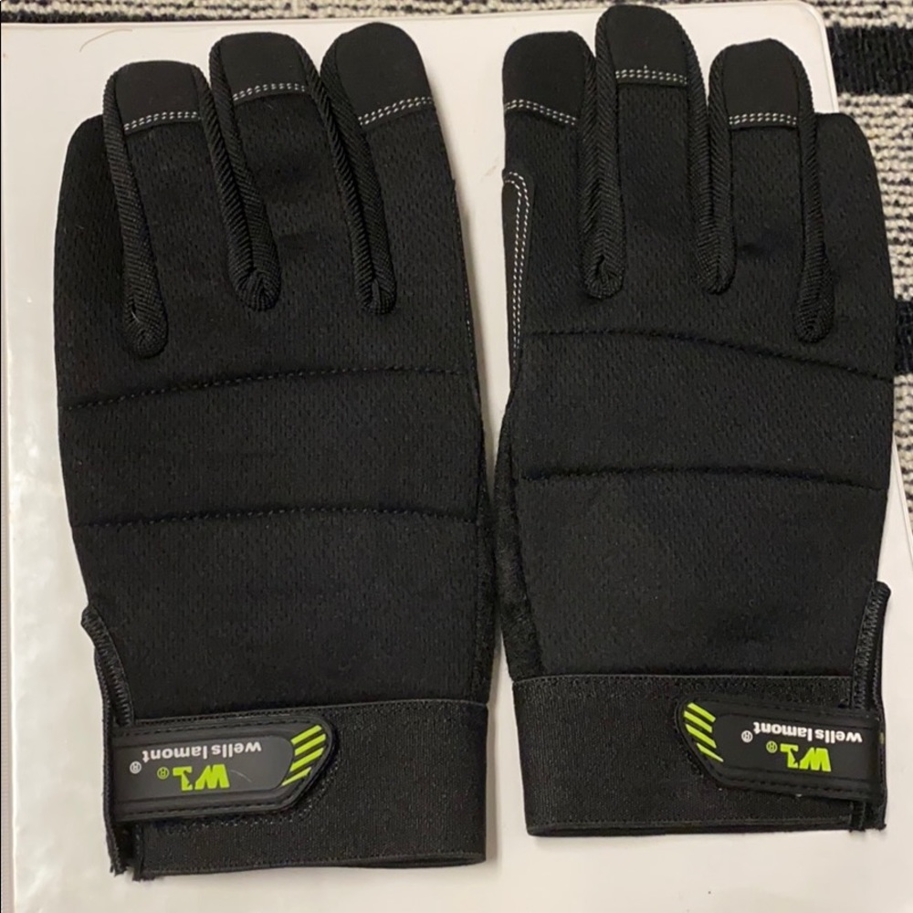 Nwot Wells Lamont Outdoor Gardening Powertools Workwear Gloves Glove Black View 3
